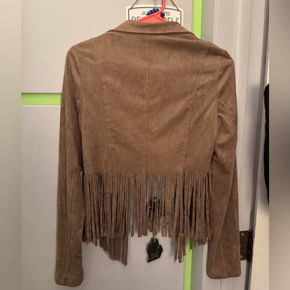 Tan Suede Fringe Blazer - Picture 2 of 3